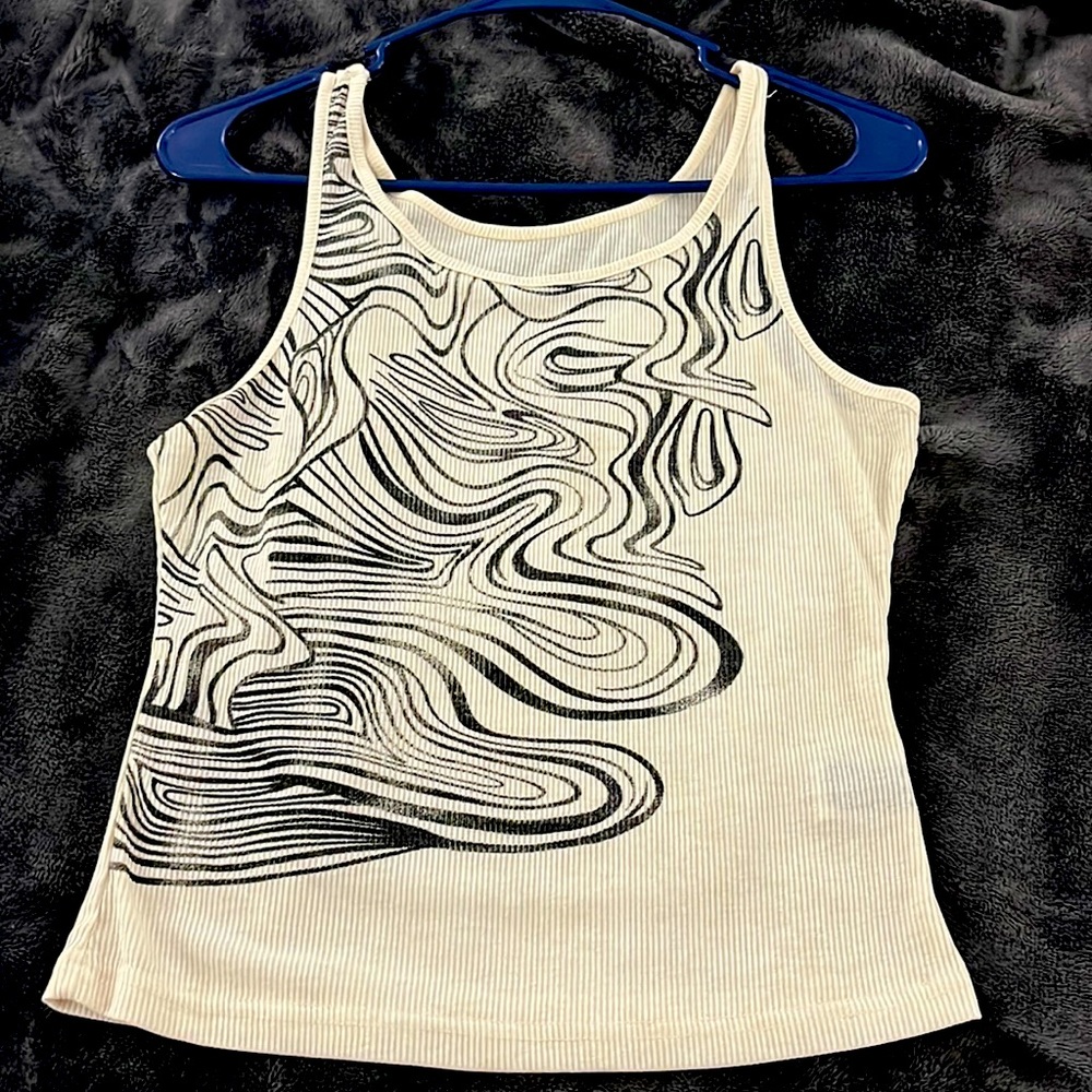 Flannel with abstract lines